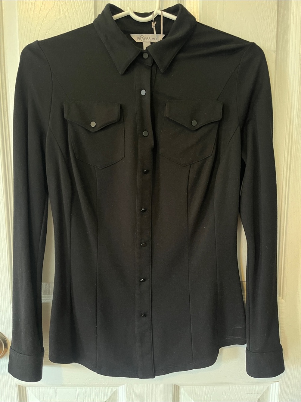 Bravissimo black jersey cupro shirt (PT621)